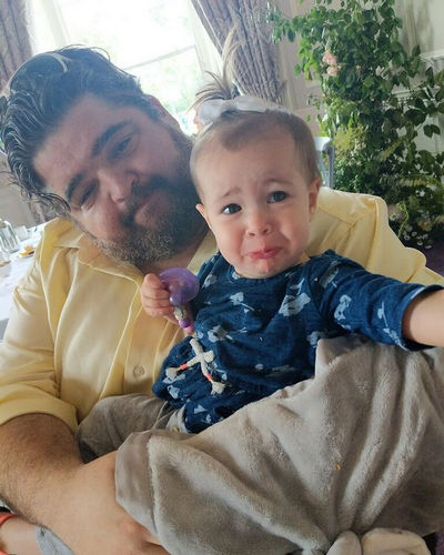 Jorge Garcia and a baby